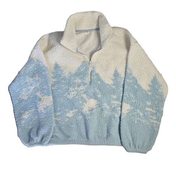 Gilly Hicks Jackets & Blazers - Gilly Hicks Sherpa Quarter Zip Pullover Jacket Sweater Women's Medium Hollister